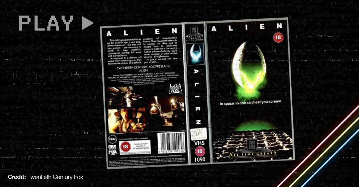 Vhs Cover Of The Ridley Scott Movie Alien